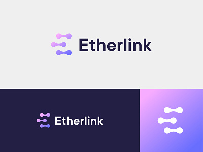 Etherlink - Logo Design bitcoin design letter letter e logo logo design logos logotype minimal techno