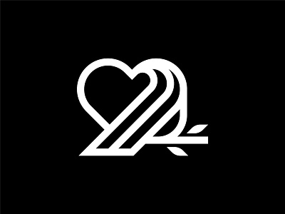 Love Bird Logo animal bird branding design dove fly graphic design heart illustration logo logos love minimal nature simple wings