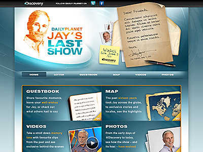 MICROSITE: JAY’S LAST SHOW discovery channel jays last show microsite websites