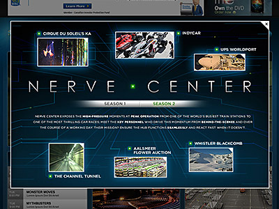 INTERACTIVE LIGHTBOX: NERVE CENTER discovery channel interactive lightbox nerve center websites