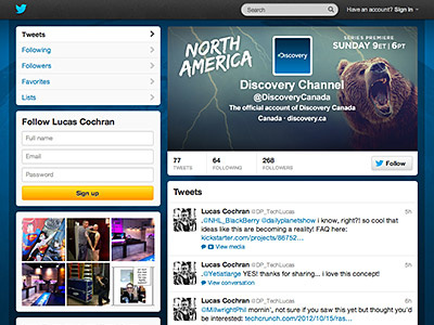 SOCIAL: DISCOVERY TWITTER discovery discovery channel twitter