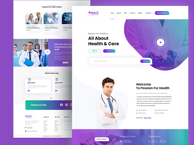 Website Design : Passion Health. creative design docterweb health healthweb ui website