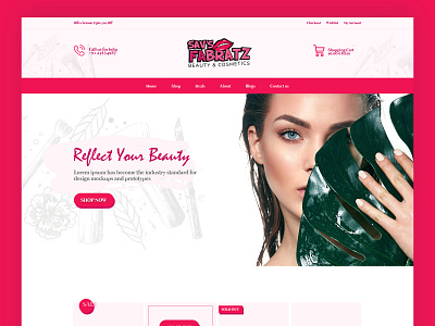 Website Design : Sav's Beauty beautyweb branding cosmetic web creative design fashion web ui ux web