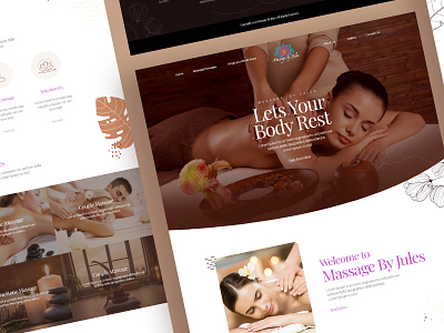 Website Design : Massage branding creative design massage ui ux web website design