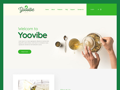 Website Design : Herbal Tea design ui ux web