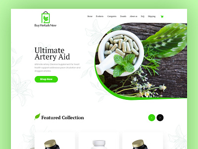 Website Design : Herbal creative design ui ux web