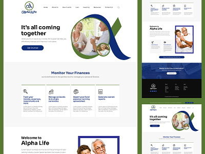 Website Design : Alpha Life app branding creative design illustration ui ux web