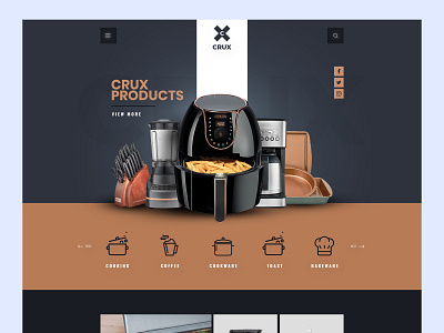 Website Design : Kitchen Appliance appliance branding creative crux design kitchen ui ux web