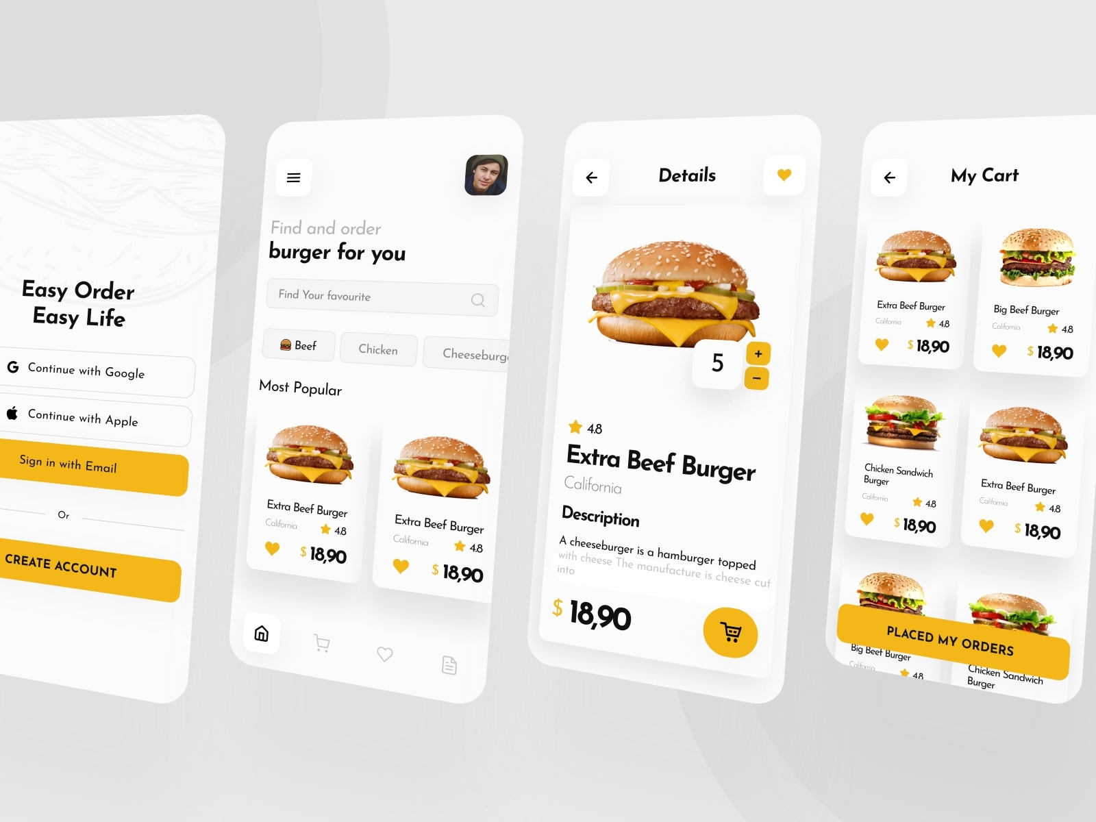 Food App Order by HΔMZΔH ™ on Dribbble