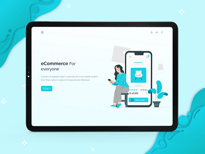 eCommerce Web UI hero area illustration ui ui website ui