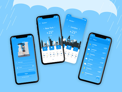 Weather Mobile App app design app ui mobile app mobile app design ui uidesign