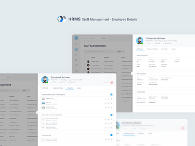 HRMS - Staff Management and Employee Details avatar details edit employee form hr hrms login name person profile staff