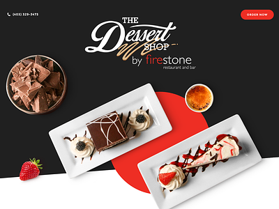 Dessert shop website design contrast sketch website design