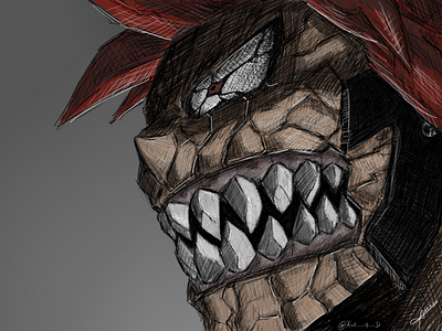 Unbreakable (colored) academia anime color fanart hero illustration kirishima manga my pencil red riot sketch unbreakable