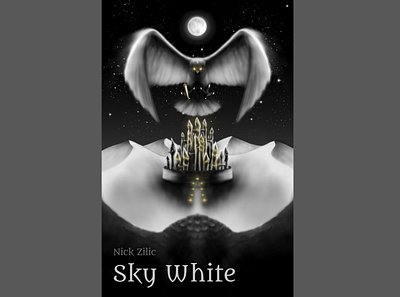 Official Artwork for the Novel "Sky White" art artwork commission concept cover design fiction illustration novel official