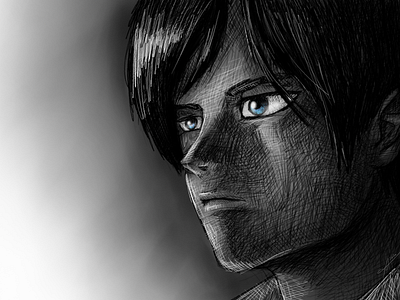 Blue Eyes commission grey illustration manga mangaart series shuyin sketch