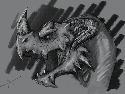 Dragon sketch animals chalk charcoal demon dragon drawing fantasy illustration monster pencil sketch stone