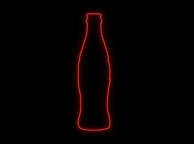 Coka cola in neon animation app design illustration logo vector