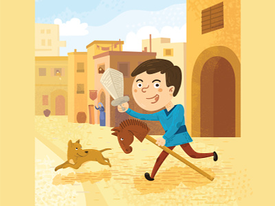Francis of Assisi as a kid character childrens book childrens illustration flat illustration illustration italy life of saints storybook vector art vector illustration