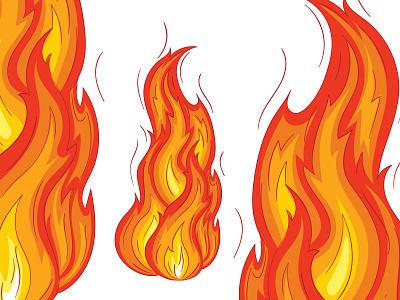 Fire digital illustration fire flat illustration illustration line art vector vector art vector illustration