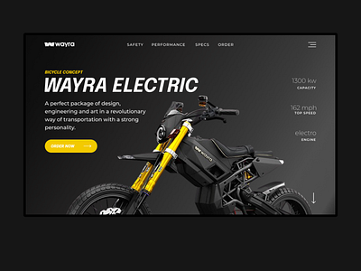 Wayra electric design logo motobike sport ui ui design web webdesign