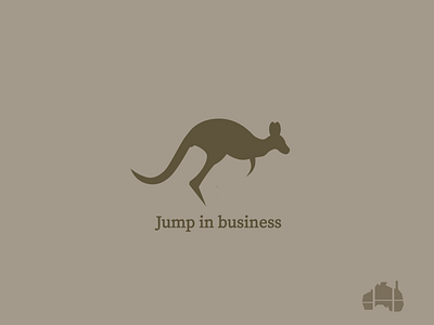 Jump in business animal art australia branding business design flat kangaroo saturation simple simple logo vector wildlife
