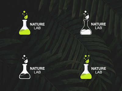 Nature Lab branding chemistry color design designs forest green icon illustration lab leaf leaves logo nature popular tree typography