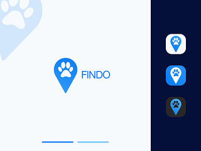 Findo animal app app design application blue branding cat color design designs dog flat follow icon logo pet popular trend typography vector