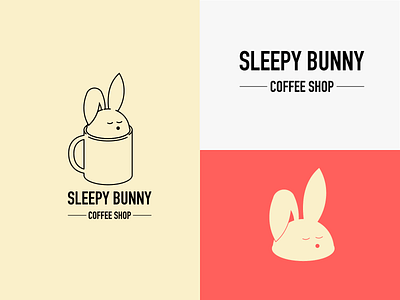 Coffee shop art branding bunny bunny logo coffee cup coffee shop coffeeshop color cool design designs logo shop typography vector