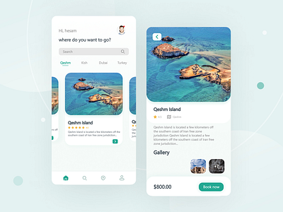 Travel App - Qeshm Island ui