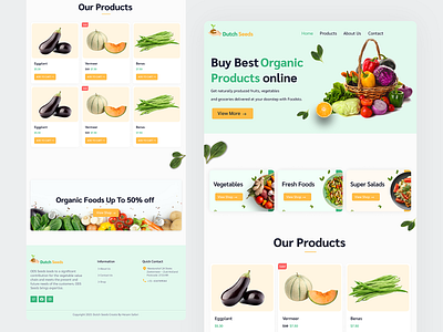 Dutch Seeds - Website Foodstuffs ui