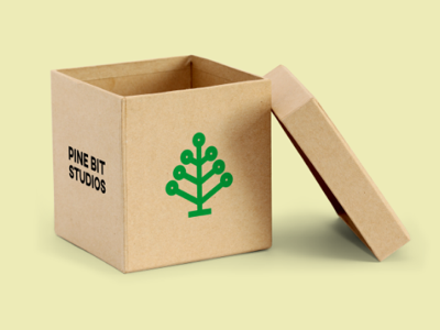 Pine Bit Studios brand identity design branding logo design mark packaging design
