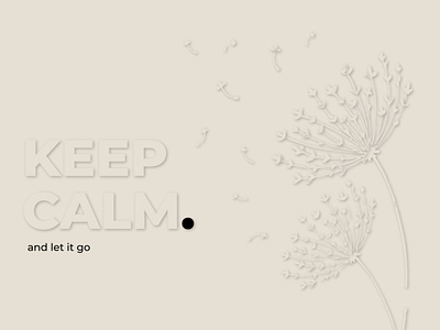 keep calm dribbble-neomorphism design illustration typography ui ux vector