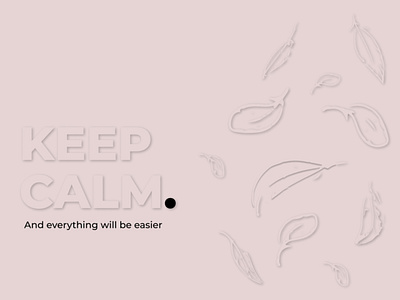 keep calm dribbble-neomorphism