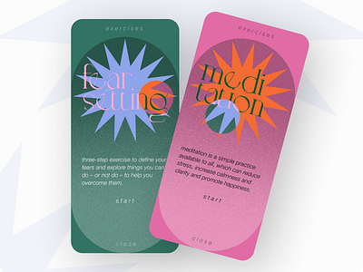 Meditation App Design Concept: Colored app app design concept design gradient graphic design illustration typographics ui