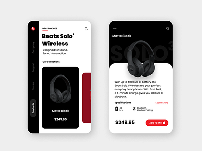 Beats By Dre beats by dre figma headphones mobileappdesign productdesign uiuxdesign