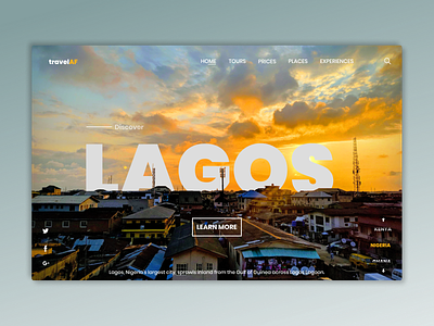 Travel Africa adobe photoshop cities figma lagos nigeria travel travelwebsite webdesign