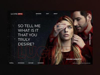 Lucifer design lucifer productdesign tvshow uiuxdesign webdesign websites