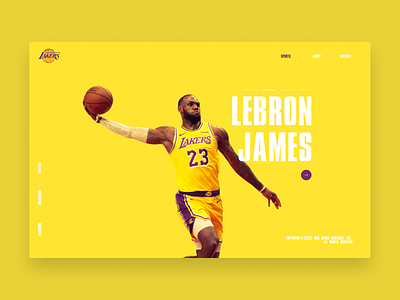 Lakers - LeBron James basketball figma lakers lebronjames nba uiuxdesign webdesign yellow