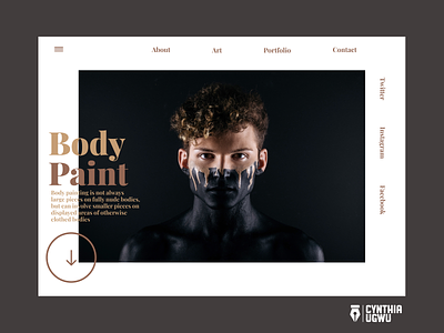 Body Paint art bodypaint paint uiux webdesign