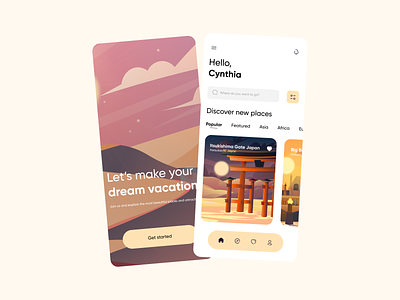 Travel App figma illustration mobiledesign travel travelapp uiuxdesign vacation