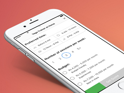 Single page question and answer app clean design flat form interface ios minimal ui ux