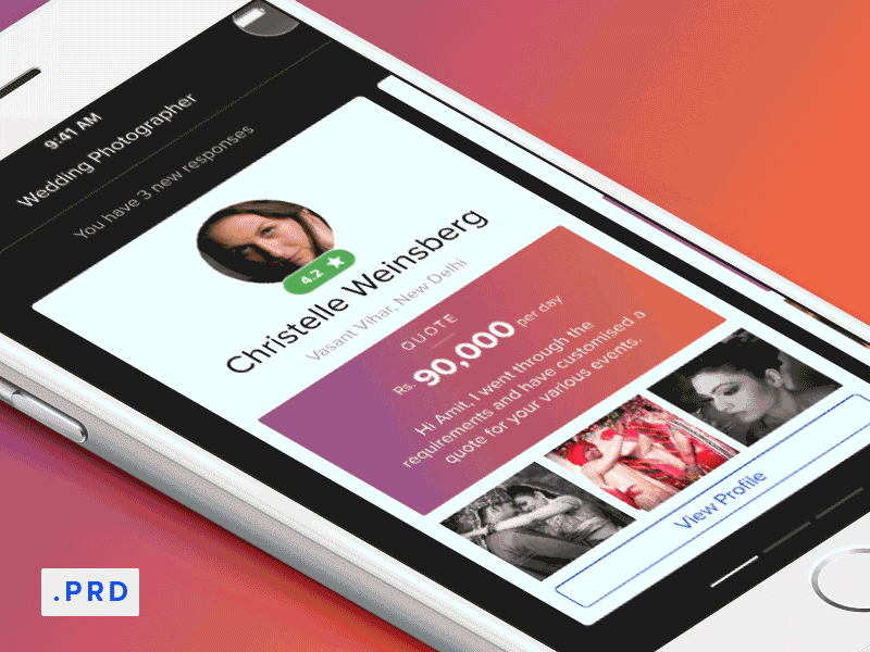 Project responses concept for UrbanClap animation cards clean design discovery gif ios list list page ui ux