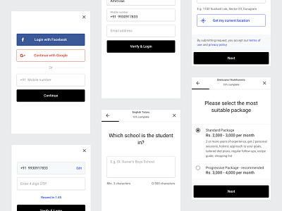 New Questionnaire on Mobile Web (and introducing Design System) clean create mobile neat options qna questions ui ux visual design
