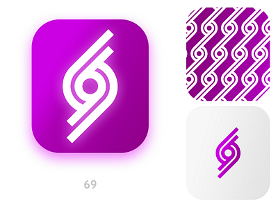 Logo of 69 app brand branding concept conceptlogo design graphic designer icon identity lettermark logo logodesign logos logotype mark monogram typography ui