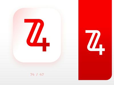 Logo concept of 74