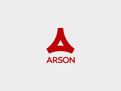 Arson Branding 3d brand branding concept identity logo logotype minimal monogram product red render typography ui ux visual design visual identity