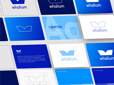 Whalium Brand Guidelines brand brand guidelines brandbook branding concept design guidline identity illustration logo logotype minimal modern monogram typography ui whale