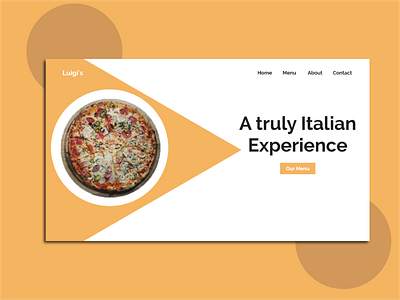 Pizzapage Design creative design food minimal pizza restaurant site typography ui ux web webdesign