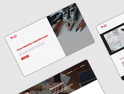 Plus Design Concept creative design minimal plumber red site typography ui ux web webdesign website